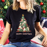 Meowy Christmas Shirt, Cat Tree Christmas T-Shirt