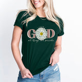 With God All Things Are Possible Shirt, Sunflower Shirt, Matthew 19:26 Shirt