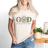 With God All Things Are Possible Shirt, Sunflower Shirt, Matthew 19:26 Shirt