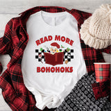 Read More Bohohoks T-Shirt, Santa Claus Shirt, Teacher Christmas Tee