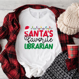 Santa's Favorite Librarian Shirt, Librarian Christmas Shirt, Librarian Claus Tee