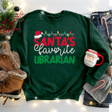 Santa's Favorite Librarian Shirt, Librarian Christmas Shirt, Librarian Claus Tee