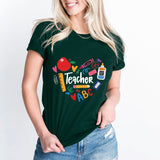 Teacher Love T-Shirt, Back to School Shirt, Heart Teacher Tee, Kindergarten Teacher Shirt