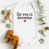 See You In December Onesie,  Baby Reveal T-Shirt, Pregnancy Announcement Shirt