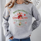 Christmas Sweatshirt, Candy Cane Shirt, Retro Old Fashioned Candy Cane Sweater