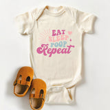 Eat Sleep Poop Repeat Onesie, Funny Sayings Baby Clothes