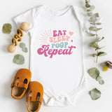 Eat Sleep Poop Repeat Onesie, Funny Sayings Baby Clothes