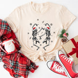 Dancing Skeleton Christmas Shirt, Funny Christmas Shirt, Christmas Party Tees