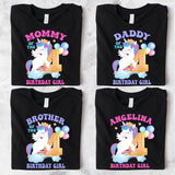 Unicorn Birthday Party Family Shirt, Custom Birthday Party Shirts