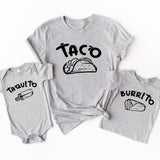 Taco Burrito Taquito, Daddy and Me Shirt, Taco Tee