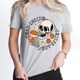 Dead Inside But Spiced Sweatshirt, Halloween Skull Sweatshirt