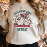 Rolling up Some Christmas Spirit Shirt, Funny Christmas Tee, Christmas Skeleton Shirt