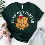 Let's Get Basted Turkey Shirt, Funny Thanksgiving T-Shirt