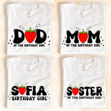 Strawberry Matching Family Birthday Shirts