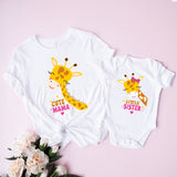 Safari Animal Giraffe Baby Shower Family Shirts