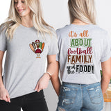 Its All About Football Family and the Food, Thanksgiving Men Sweatshirt