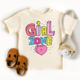 Girl zone Typography Kids T-Shirt, Girl Power Shirt