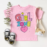 Girl zone Typography Kids T-Shirt, Girl Power Shirt