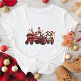 Farm Animals Christmas Sweatshirt, Christmas Farm Animals Truck Shirt