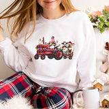 Farm Animals Christmas Sweatshirt, Christmas Farm Animals Truck Shirt