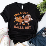 Falls Out Balls Out Football Shirt, Men Fall Shirts, Funny Football Shirt