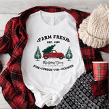 Farm Fresh Christmas Shirt, Christmas Truck Tee, Christmas Tree Shirt