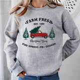 Farm Fresh Christmas Shirt, Christmas Truck Tee, Christmas Tree Shirt