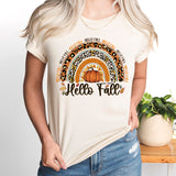 Hello Fall Shirt, Pumpkin Rainbow Sweatshirt, Fall Shirt