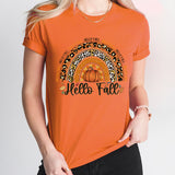 Hello Fall Shirt, Pumpkin Rainbow Sweatshirt, Fall Shirt