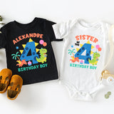 Dino Birthday Party Shirt, Kids Birthday Tee