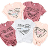 Typography Heart Aunt Shirt, Custom Aunt Shirt