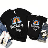 Rainbow Birthday Girl Shirt, Birthday Party Shirt