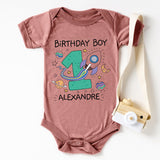 Custom Planets Birthday Boy Shirt, Space Kid Shirt