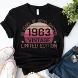 Vintage 1963 60th Year T-Shirt, Birthday Shirt