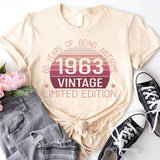 Vintage 1963 60th Year T-Shirt, Birthday Shirt