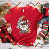 Merry Christmas Black Santa Shirt, Afro American Black Santa Christmas Shirt