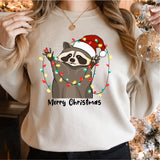 Merry Christmas Raccoon Shirt, Funny Animal Shirt, Xmas Raccoon Shirt