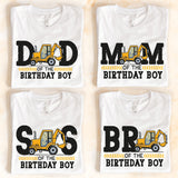 Excavator Family Birthday Shirts, Construction Crew Shirt