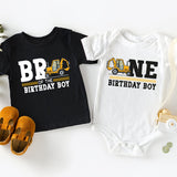 Excavator Family Birthday Shirts, Construction Crew Shirt