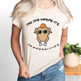 The One Where It's Thanksgiving Shirt, Friends Turkey Thankful Shirt