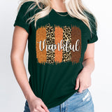 Thankful Shirt, Thanksgiving Shirt, Leopard Thankful Shirt