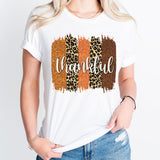 Thankful Shirt, Thanksgiving Shirt, Leopard Thankful Shirt