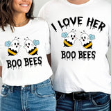 I Love Her Boo Bees Halloween T-Shirt, Halloween T-Shirt