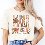 Flannels Shirt, Bonfires Shirt, Thanksgiving Shirt, Family Dinner Shirt