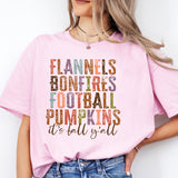 Flannels Shirt, Bonfires Shirt, Thanksgiving Shirt, Family Dinner Shirt