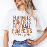 Flannels Shirt, Bonfires Shirt, Thanksgiving Shirt, Family Dinner Shirt