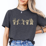 Skeleton Hands Heart Shirt, Skeleton Hand Shirt