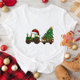 Tractor Christmas Tree Shirt, Christmas Light Shirt, Funny Farmer Christmas Gift Shirt