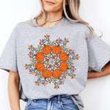 Floral Pumpkin Shirt, Thanksgiving Pumpkin Shirt