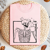 Skeleton Coffee Shirt, Skeleton Halloween Shirt